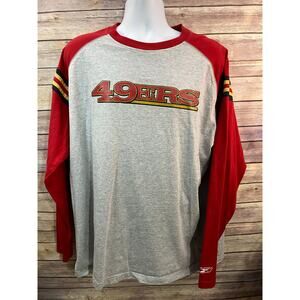San Francisco 49ers Men's Size XL Gray Red Long Sleeve T-Shirt